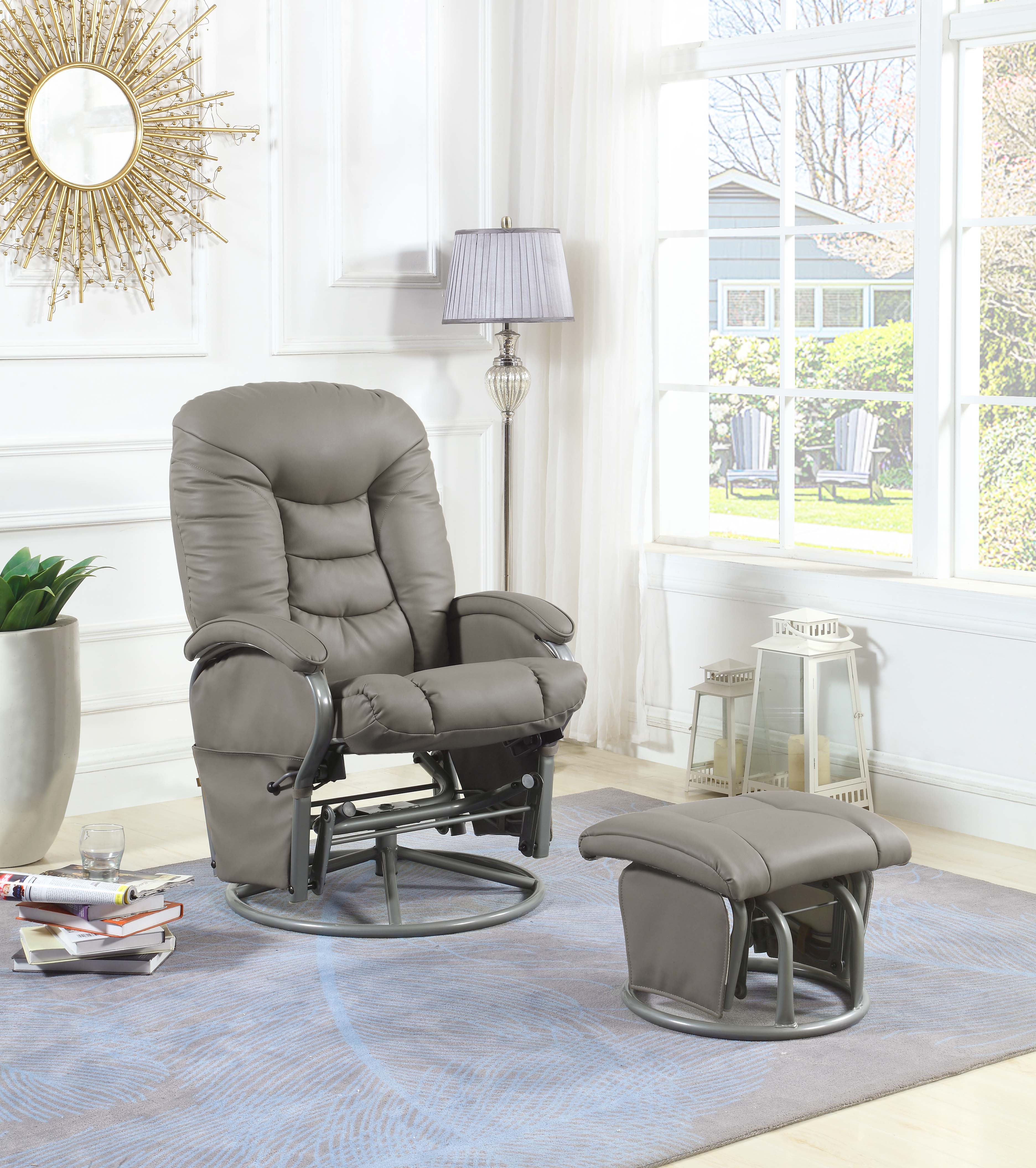 brentwood swivel glider and ottoman